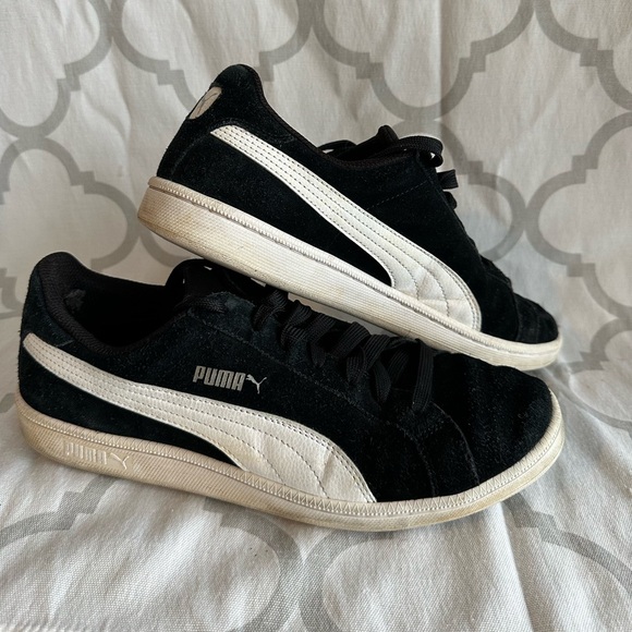Men’s size 10 puma black white stripe - Picture 1 of 2